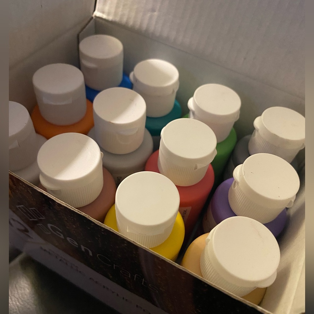 GenCrafts Premium Metallic Acrylic Pouring Paint Set 12 Metallic Colors